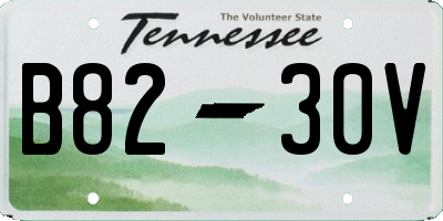TN license plate B8230V