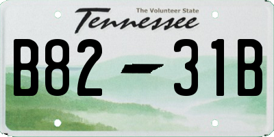 TN license plate B8231B