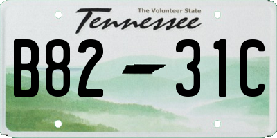 TN license plate B8231C