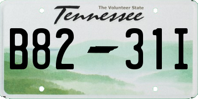 TN license plate B8231I