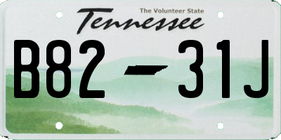 TN license plate B8231J