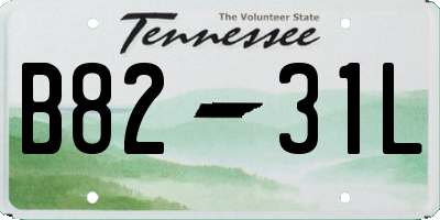 TN license plate B8231L