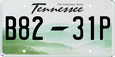 TN license plate B8231P