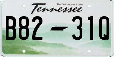 TN license plate B8231Q