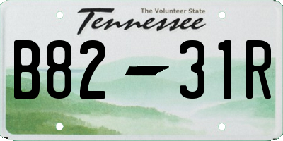 TN license plate B8231R