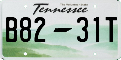 TN license plate B8231T