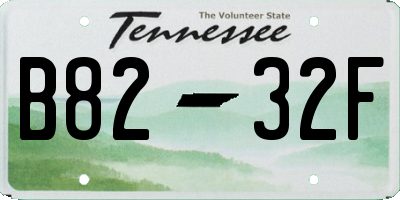 TN license plate B8232F