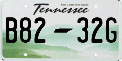 TN license plate B8232G