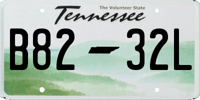 TN license plate B8232L