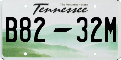 TN license plate B8232M