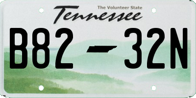 TN license plate B8232N