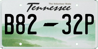 TN license plate B8232P