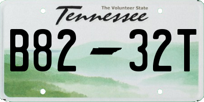 TN license plate B8232T