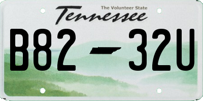 TN license plate B8232U