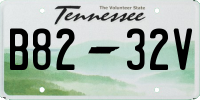 TN license plate B8232V