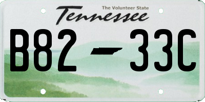 TN license plate B8233C