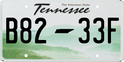 TN license plate B8233F