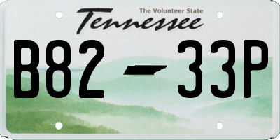 TN license plate B8233P