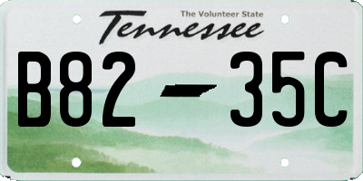 TN license plate B8235C