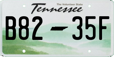 TN license plate B8235F