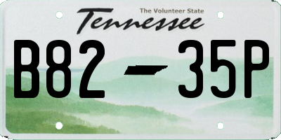 TN license plate B8235P