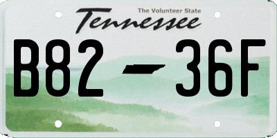 TN license plate B8236F