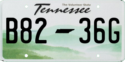 TN license plate B8236G
