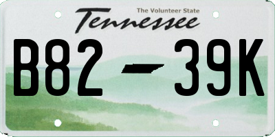 TN license plate B8239K