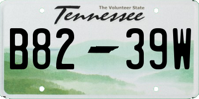 TN license plate B8239W