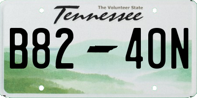 TN license plate B8240N