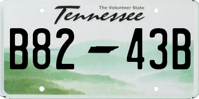 TN license plate B8243B
