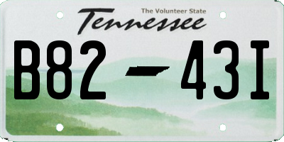 TN license plate B8243I