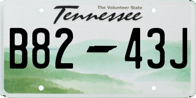 TN license plate B8243J