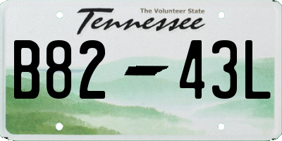 TN license plate B8243L
