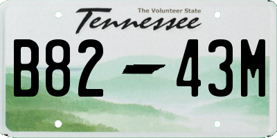 TN license plate B8243M