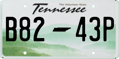 TN license plate B8243P