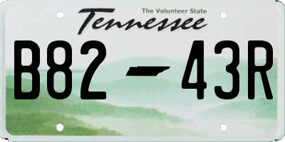 TN license plate B8243R