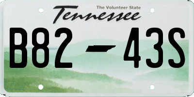 TN license plate B8243S