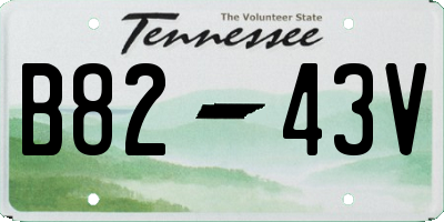 TN license plate B8243V