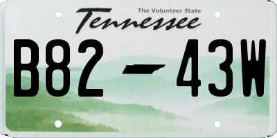 TN license plate B8243W