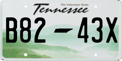 TN license plate B8243X