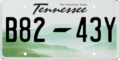 TN license plate B8243Y
