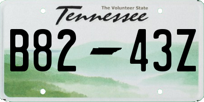 TN license plate B8243Z