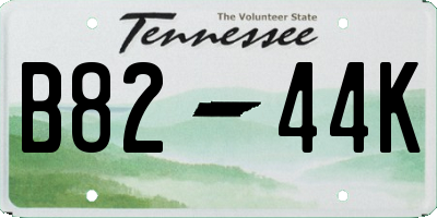TN license plate B8244K
