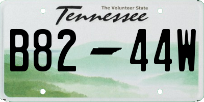 TN license plate B8244W