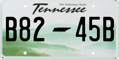 TN license plate B8245B