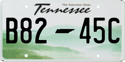 TN license plate B8245C