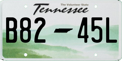 TN license plate B8245L