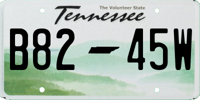 TN license plate B8245W