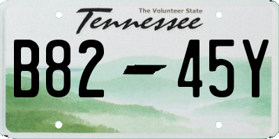 TN license plate B8245Y